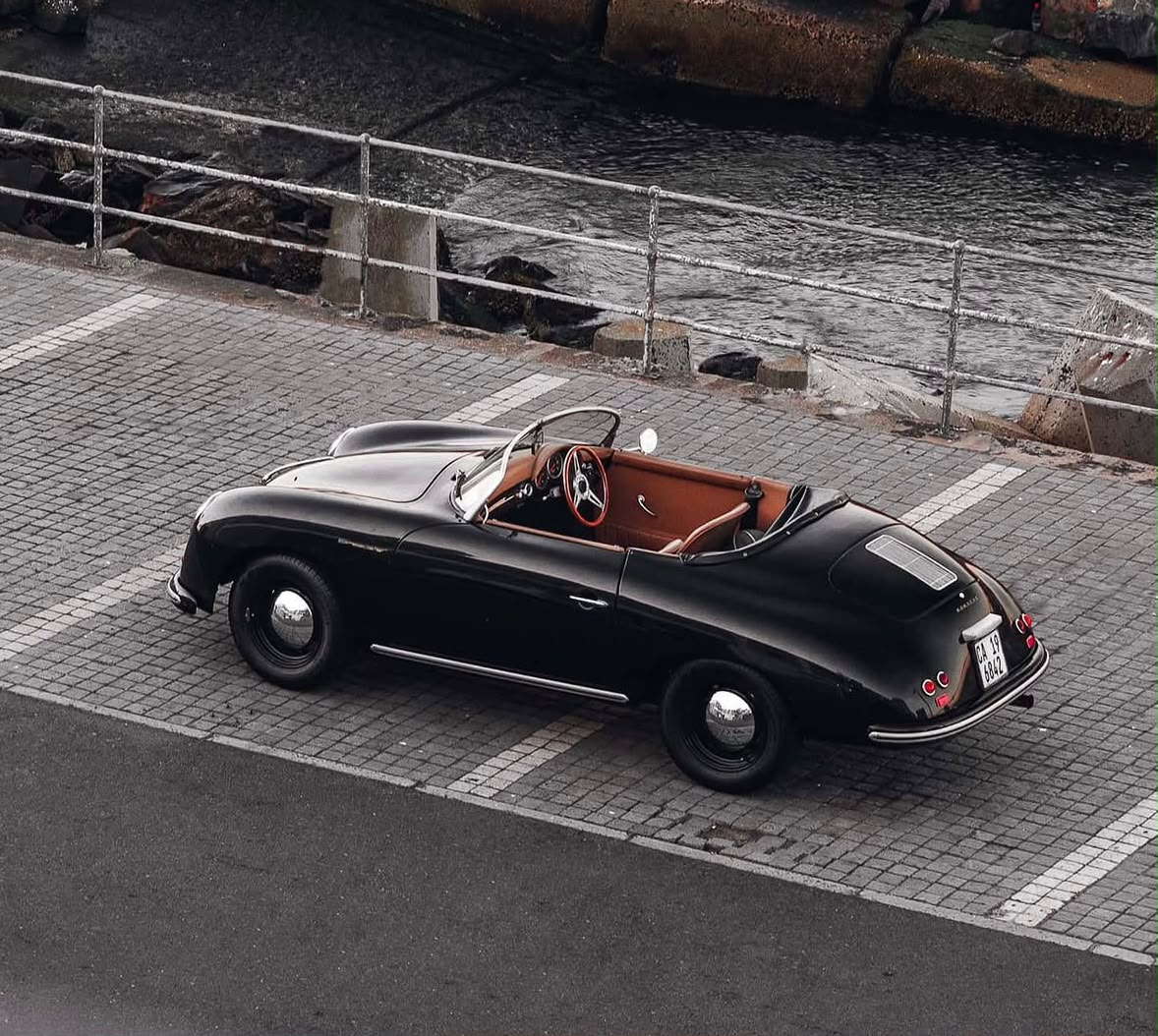Actual black Speedster beside the Cape Town waterfront
